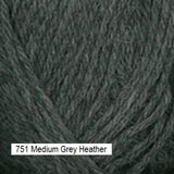 Galway Yarn from Plymouth Yarns. Color  #751 Medium Grey Heather