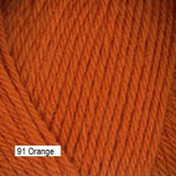 Galway Yarn from Plymouth Yarns. Color #91 Orange