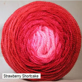 Transitions Yarn from Stone Barn Fibers. Gradient colorway Strawberry Shortcake