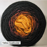 Transitions Yarn from Stone Barn Fibers. Gradient colorway Yellow Swallowtail