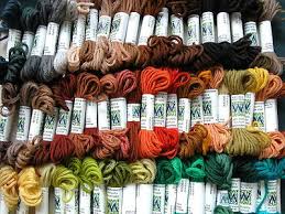 Waverly Wool for Needlepoint from Brown Sheep Yarns. Colorful 8 yard hanks of 100 % plied yarn.