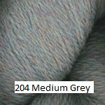 Hearthstone DK Yarn from Plymouth Yarn. Color #204 Medium Grey
