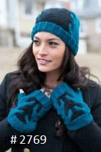 Homestead Adult Hat and Fingerless Mits kit pattern @2769 from Plymouth Yarns