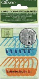 Clover Jumbo Locking Stitch Markers 12pc – Stitches