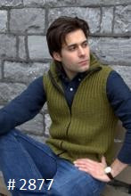 Men's Vest pattern #2877. A knit pattern from Plymouth Yarn for Homestead Yarn