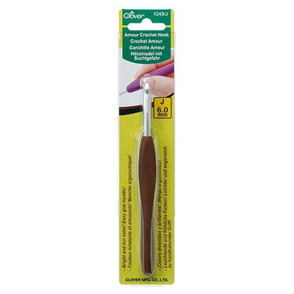 Clover Amour Crochet Hook in size J.  #1049J