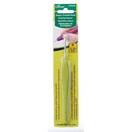 Clover Amour Crochet Hook in size B.  #1040B