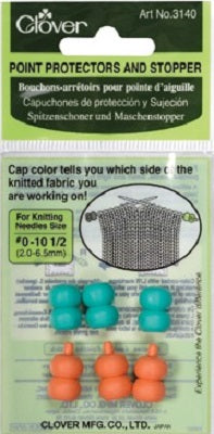 Point Protectors for knitting needles. Clover #3140 for small gauge needles or double pointed .