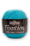 Fixation Yarn from Cascade Yarns. A blend of Cotton  with a litte spandex for stretch and memory.
