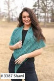 Knit Shawl pattern # 3387 for Yakima Yarn from Plymouth