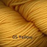 Worsted Merino Superwash Yarn from Plymouth. Color #5 Yellow