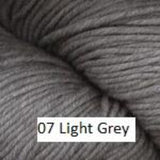 Worsted Merino Superwash Yarn  from Plymouth. Color #07 Light Grey