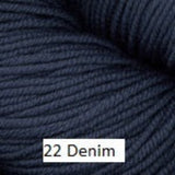 Worsted Merino Superwash Yarn from Plymouth. color #22 Denim