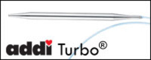 Addi Turbo fixed Knitting Needle in 16" length. Original Turbo Tip.