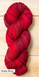 Twizzlefoot Yarn from Mountain Colors.  Color Ruby River