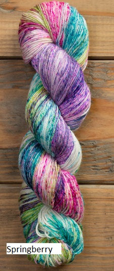 Twizzlefoot Yarn from Mountain Colors.  Color Springberry